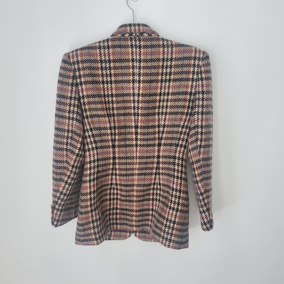 Vintage 100% wool Paola Riboni Brown Houndstooth blazer - Picture 11 of 14